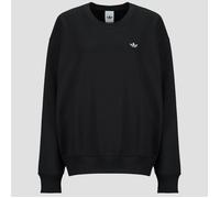 Sweatshirt ADIDAS ORIGINALS "ESS FL CRW OS", Damen, Gr. L, schwarz, Obermaterial: 82% Baumwolle, 18% Polyester, normal, Rundhals, angesetztes Bündchen, Sweatshirts Sweatshirt (93554638-L) schwarz