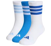 adidas - Kid's 3-Stripes Concept Crew 3-Pack - Multifunktionssocken, Gr. 19-21, weiß/blau (RayBlue/White/GlowBlue)