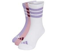 adidas - Kid's 3-Stripes Concept Crew 3-Pack - Multifunktionssocken, Gr. 34-36, weiß (MagicLilac/White/MagicMauve)