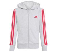 adidas J 3 STRIPES FL FZ HD Kinder-Sweatjacke, grau, größe 128