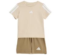 adidas - Kid's Essentials T-Shirt Set - T-Shirt, Gr. 68, beige (CrystalLinen/White)