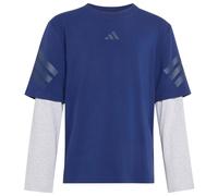 adidas - Kid's Future Icons 2-In-1 Long Sleeve T-Shirt - Longsleeve, Gr. 176, blau (DarkBlue/LightGreyHeather/NightIndigo)