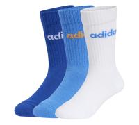 adidas Kids LIN Crew 3er Pack Socken Mädchen|Jungen blau 28