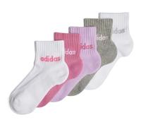 Adidas Kids Linear Ankle 5er-Pack Kinder Socken, weiß KXL