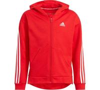 ADIDAS Kinder 3-Streifen Kapuzenjacke (GT6889) 128 Rot/Weiß