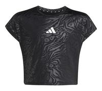 adidas - Kid's All Sports Animal Print Crop T-Shirt - T-Shirt, Gr. 170, grau/schwarz (Black/White)