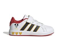 Sneaker ADIDAS SPORTSWEAR "ADIDAS DISNEY MICKY MAUS GRAND COURT KIDS", Gr. 31, schwarz-weiß (cloud weiß, core schwarz, bold gold), Synthetik, sportlich, Schuhe (85533513-31) cloud weiß, core schwarz, 