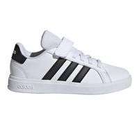 Adidas Kinder Sneaker GRAND COURT 2.0 EL C IH5529 mit Klettverschluss Weiß/Schwarz Größe 31 1/2