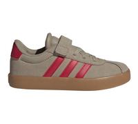 adidas Unisex Kinder VL Court 3.0 Hook and Loop Shoes Kids, Blanch Cargo/Pure Ruby/Gold met., 30 1/2 EU