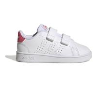 adidas Unisex Baby Advantage Lifestyle Court Two Hook-and-Loop Shoes, Cloud White / Real Pink / Core Black, 23 EU