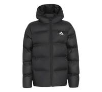 Outdoorjacke ADIDAS SPORTSWEAR "KUNSTDAUNEN", Jungen, Gr. 140, schwarz (schwarz, reflective silber), Obermaterial: 100% Polyester, Jacken Outdoorjacke (14990760-140) schwarz, reflective silber