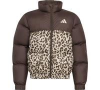 ADIDAS Kinder Jacke KUNSTDAUNEN, ALLOVER-PRINT (KQ6169) 140 DBROWN/CRLI/KHASIX/CR