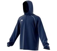adidas Kinder Jacke Wasserdicht Core 18 Windbreaker, Dark Blue/White, 140 EU