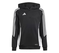 adidas Tiro 24 Half Zip Hoodie Kinder schwarz/weiß 140