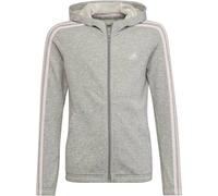 adidas 3 Streifen FZ Hoodie Mädchen Kapuzenjacke grau/rosa, 140