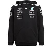 adidas Unisex Kinder Mercedes - AMG Petronas Formula ONE Team Team Hood Youth, Black/White, 11-12 Years