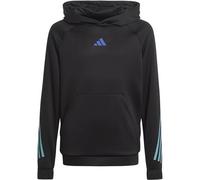 ADIDAS Kinder Kapuzensweat U TI HOODIE (HR5926) 116 BLACK/WHITE/SELUFU/LU