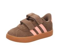 adidas Kinder-Mädchen-Sneaker-Slipper-Klettschuh VL COURT 3.0 CF I Braun-Pink 27
