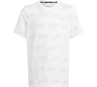 ADIDAS Kinder Shirt Brand Love Golden Allover Print Kids (IA1600) 176 WHITE/GREONE/GOLDMT