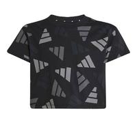 ADIDAS Kinder Shirt Seasonal Essentials Logo Celebration Kids Crop-Shirt (JI6200) 128 Schwarz