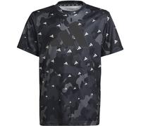 ADIDAS Kinder Shirt Train Essentials Seasonal AEROREADY Allover Print Regular-Fit (HR6412) 152 WHITE/GREFIV/CARBON/B