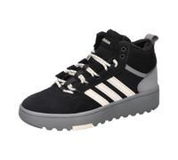 Winterboots ADIDAS SPORTSWEAR "HOOPS 4.0 HALBHOHER KINDER", Mädchen, Gr. 36, schwarz-weiß (core schwarz, grau three, sanftes weiß), Synthetik, Schuhe Winterboots, für Kinder & Jugendliche (74086965-36