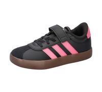 Sneaker ADIDAS SPORTSWEAR "VL COURT 3.0 KIDS", Mädchen, Gr. 31, core schwarz, pink fusion, gum5, Leder, Synthetik, Schuhe Sneaker, inspiriert vom Design des adidas samba, für Kinder & Jugendliche (595