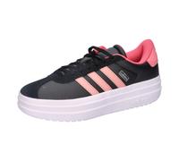 Plateausneaker ADIDAS SPORTSWEAR "VL COURT BOLD", Mädchen, Gr. 36, schwarz (core schwarz, semi frozen turbo, pure turbo), Leder, Synthetik, Schuhe Plateausneaker, Inspiriert vom adidas Gazelle Bold, f