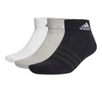 adidas Unisex Kinder Cushioned Sportswear Ankle Socks 6 Pairs, Medium Grey Heather/White/Black, 6-7 Years