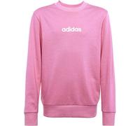 Sweatshirt ADIDAS SPORTSWEAR "J LIN FT CREW", Kinder, Gr. 176, pink (pink fusion, weiß), Obermaterial: 55% Baumwolle, 36% Polyester, 9% Viskose, sportlich, Rundhals, Sweatshirts (34863451-176) pink fu