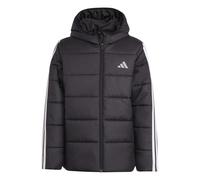 adidas Unisex Kinder Essentials 3 Stripes Padded Coat, black/black/white, 11-12 Years
