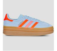Sneaker ADIDAS ORIGINALS "GAZELLE BOLD KIDS", Gr. 36, clear sky, solar rot, gold metallic, Leder, Synthetik, sportlich, Schuhe (95583423-36) clear sky, solar rot, gold metallic