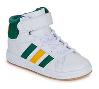 Sneaker ADIDAS SPORTSWEAR "GRAND COURT MID K", Mädchen, Gr. 29, ftwwht, cgrün, cogold, Synthetik, Textil, Schuhe (91524462-29) ftwwht, cgrün, cogold