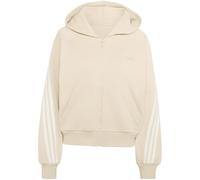 Kapuzensweatshirt ADIDAS SPORTSWEAR "W AK 3S FZ HD", Damen, Gr. S, crystal linen, sanftes weiß, Obermaterial: 100% Baumwolle, normal, Rundhals, angesetztes Bündchen, Sweatshirts, für Erwachsene, mit K
