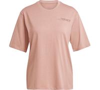 Adidas - Kurzärmeliges T-Shirt aus Bio-Baumwolle - Xpl Logo Tee W Warm Clay für Damen aus Baumwolle - Größe M - Rosa Rosa M