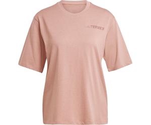 Adidas - Kurzärmeliges T-Shirt aus Bio-Baumwolle - Xpl Logo Tee W Warm Clay für Damen aus Baumwolle - Größe S - Rosa Rosa S
