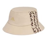 Leo Grafik Stoffhut Crystal Linen / Khaki Six / Dark Brown / Gold Metallic S/M