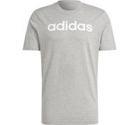 Adidas Herren Essentials Single Jersey Linear Embroidered Logo Tee, Medium Grey Heather, M