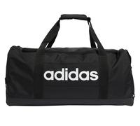 adidas Unisex Essentials Linear Duffel Bag Duffel Bag, Black/Black/White, M