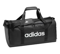 adidas Unisex Essentials Linear Duffel Bag, Black/Black/White, M