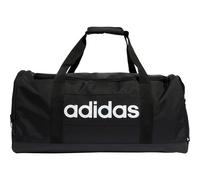 adidas Unisex Essentials Linear Duffel Bag, Black/Black/White, M