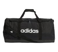 adidas Unisex Essentials Linear Duffel Bag, Black/Black/White, L