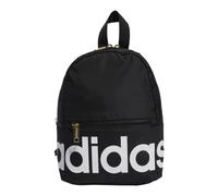 adidas Linear Mini-Rucksack, klein, Einheitsgröße, Schwarz/Weiß/goldfarben, 10.5 inch x8.5 inch x5 inch, Linear Mini Rucksack klein Reisetasche