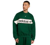 Adidas Linear Signature Herren Sweatshirts - Grün - Größe M - Baumwoll-Fleece