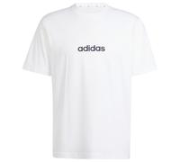 Adidas Herren T-Shirt Essentials Linear Single Jersey JE9000 – Weiß/Schwarz – Größe M