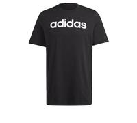 adidas Essentials Single Jersey Linear Embroidered Logo Kurzarm T-Shirt schwarz weiß - S