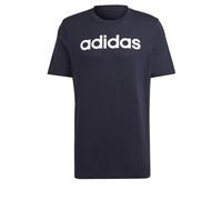 adidas T-Shirt Essentials Single Jersey Linear – gesticktes Logo – Legend Ink/White – Gr. S