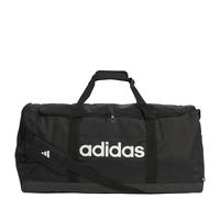 adidas Unisex Essentials Linear Duffel Bag, Black/Black/White, L