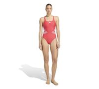 Logo C-Back Badeanzug Semi Lucid Red / White 32