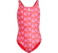 adidas Logo Graphic V-Back Badeanzug Mädchen JG6050 - semi lucid red/lucid pink 170